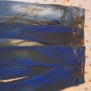 Selling as bundle: 3 pairs of Girls Blue Jeans